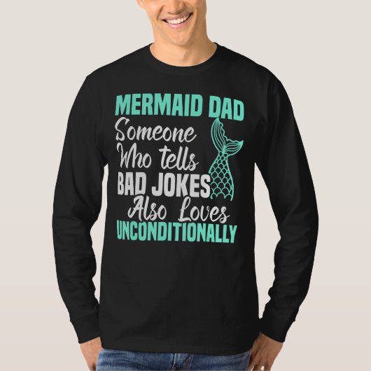 Merman Zeemeermin Papa Aquatic Creature T-shirt (Voorkant)