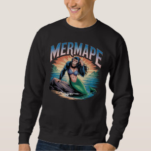 Mermape Illustratie Combo Creature Grappig Trui