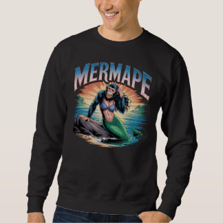Mermape Illustratie Combo Creature Grappig Trui