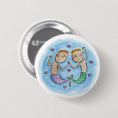 Mermen Ronde Button 5,7 Cm (Voorkant /achterkant)