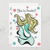 Mermicorn Birthday Party Save The Date (Voorkant / Achterkant)