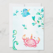 Mermicorn et princesse invitation anniversaire fil (Dos)