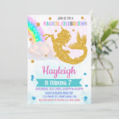 Mermicorn invitation anniversaire fille licorne ma (Debout devant)