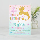 Mermicorn invitation anniversaire Mericorn invitat (Debout devant)