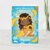 Mermure noire âgée de 2 ans | Bonne carte d'annive (Devant)