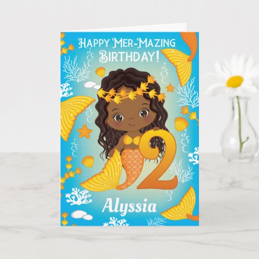 Mermure noire âgée de 2 ans | Bonne carte d'annive (Petite plante)