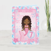 Mermure noire âgée de 7 ans | Bonne carte d'annive (Devant)