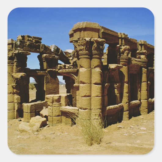 Meroïtische kiosk vierkante sticker (Voorkant)