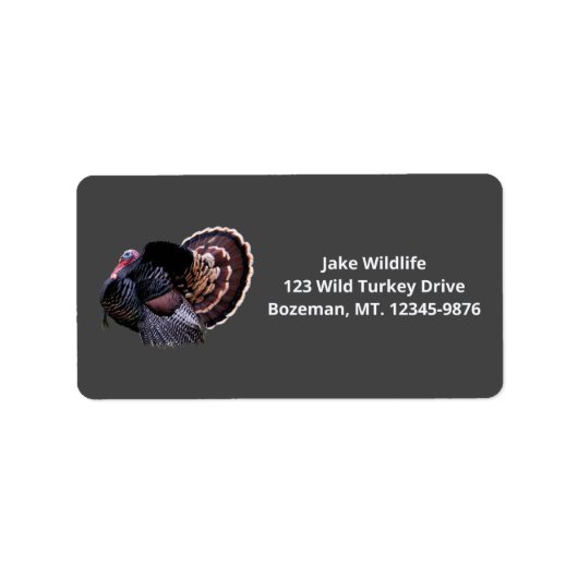 Merriam Wild Turkey Address Label (Voorkant)