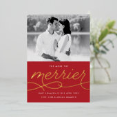 Merrier Faire-part de grossesse Foil Carte de vaca (Debout devant)