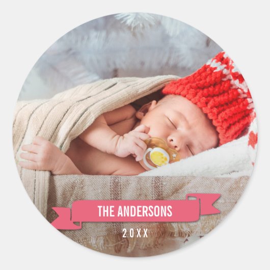 Merrier Kerst Vakantie Foto Sticker (Voorkant)