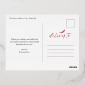 Merrier Together Script Photo Gold Folie Feestdagen Briefkaart (Achterkant)