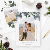 Merrier Together Silver Blue Green Winter Floral