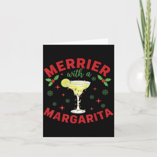 Merrier With A Margarita Christmas  Kaart (Voorkant)