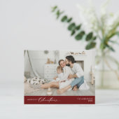 Merriest Christmas Family Foto, Winter Happiness Briefkaart (Staand voorkant)