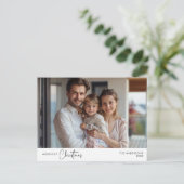 Merriest Christmas Family Foto, Winter Happiness Briefkaart (Staand voorkant)