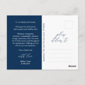 Merriest Christmas Family Foto, Winter Happiness Briefkaart (Achterkant)