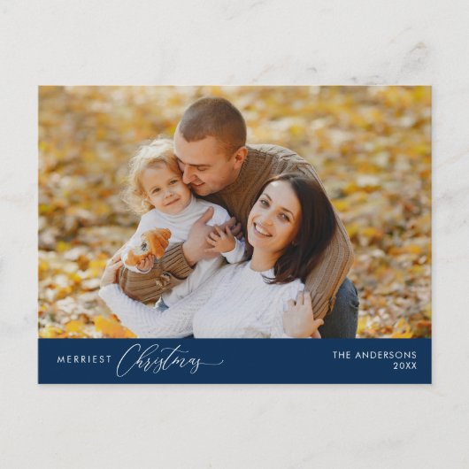 Merriest Christmas Family Foto, Winter Happiness Briefkaart (Voorkant)