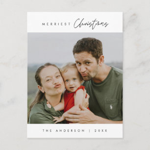 Merriest Christmas Family Photo, Schattige Happine Briefkaart