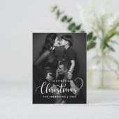 Merriest Christmas Moderne Minimalistische Familie Briefkaart (Staand voorkant)