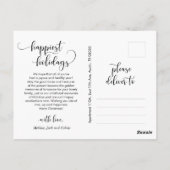 Merriest Christmas Moderne Minimalistische Familie Briefkaart (Achterkant)