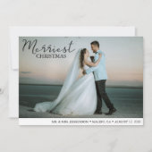 Merriest Christmas Photo Mariage Faire-part (Devant)