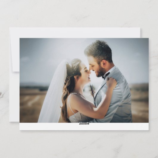 Merriest Christmas Photo Mariage Faire-part (Dos)