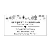 Merriest Christmas van ons nieuwe thuisadres Rubberstempel (Afrduk)