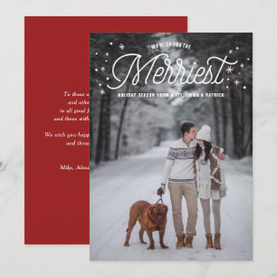 Merriest Holiday Season Photo Overlay Kerstmis Feestdagenkaart