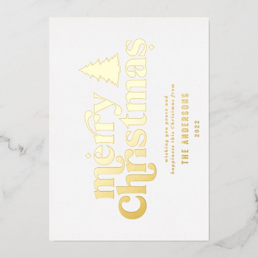 Merriest Kerstgrafie, niet foto Folie Feestdagenkaart (Voorkant)