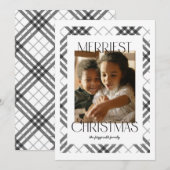 Merriest kerstkaartje feestdagenkaart (Voorkant / Achterkant)