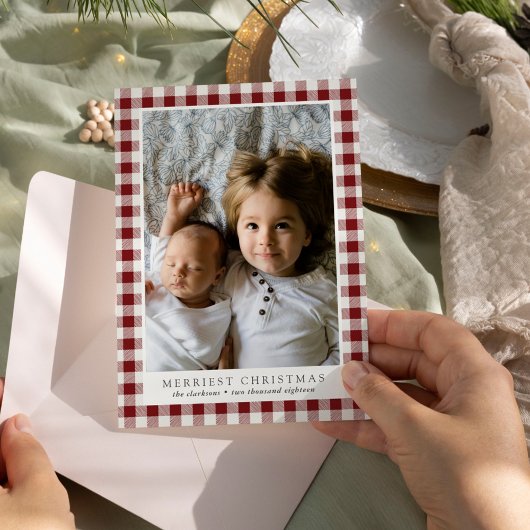 Merriest Kerstmis Pset Photo Holiday Kaart