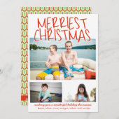 Merriest Kerstrood Feestdagenkaart (Voorkant / Achterkant)