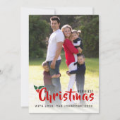 Merriest Noël saint carte photo baies (Devant)