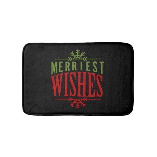 Merriest Wensen Kerstmis Bericht Badmat (Voorkant)