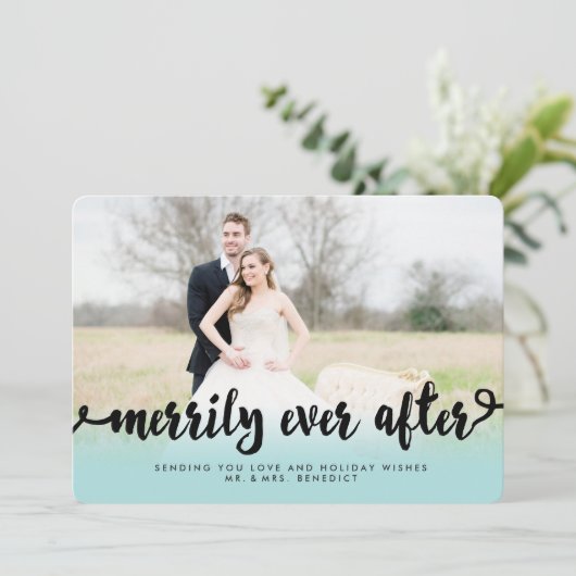 Merrily Jamais après Ombre Carte photo de vacances (Debout devant)