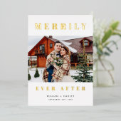 Merrily Jamais Après Vacances Mariage Faire-part (Debout devant)