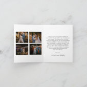 Merrin Blush Elegant Wedding Bedankkaart (Binnen)