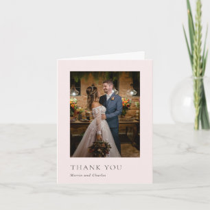 Merrin Blush Elegant Wedding Bedankkaart