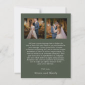 Merrin Moss Elegant Wedding Bedankkaart (Achterkant)