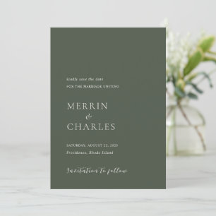Merrin Moss Elegant Wedding Save The Date