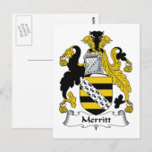 Merritt Family Crest Briefkaart (Voorkant / Achterkant)