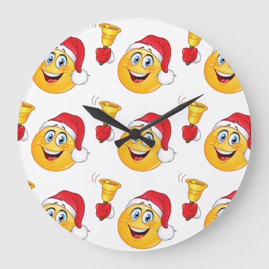 MERRRRRY CHRISTMAS MET SANTA EMOJI CLOCK GROTE KLOK (Voorkant)