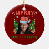 Merry 4th of Easter Funny Kamala Harris Kerst Keramisch Ornament (Achterkant)