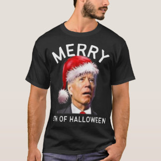 Merry 4th of Halloween, Funny Joe Biden Kerstmis T-shirt
