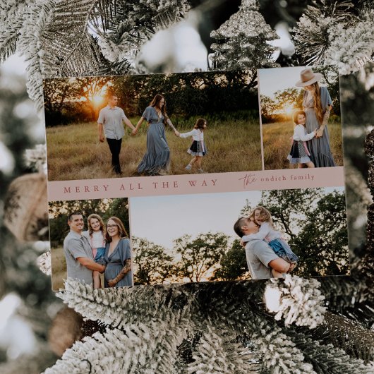 Merry All Way 4-photo Carte de Noël