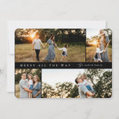 Merry All Way 4-photo Carte de Noël (Devant)