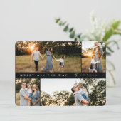 Merry All Way 4-photo Carte de Noël (Debout devant)
