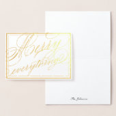 Merry Alles Elegant Calligrafiescript Folie Kaarten (Display)