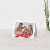 MERRY ALLES FOTO moderne familie banner rood